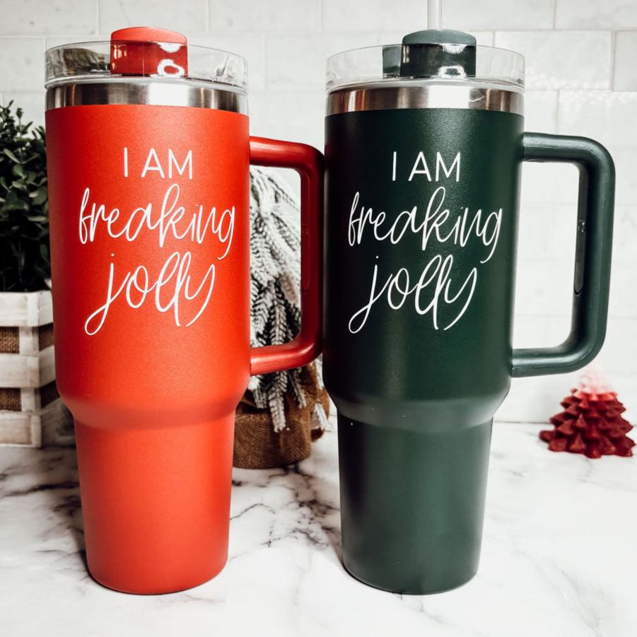 Funny Christmas Tumblers 40 oz for sale in the USA
Red 40oz Christmas Tumblers with Handle
green 40oz Christmas Tumblers with Lids